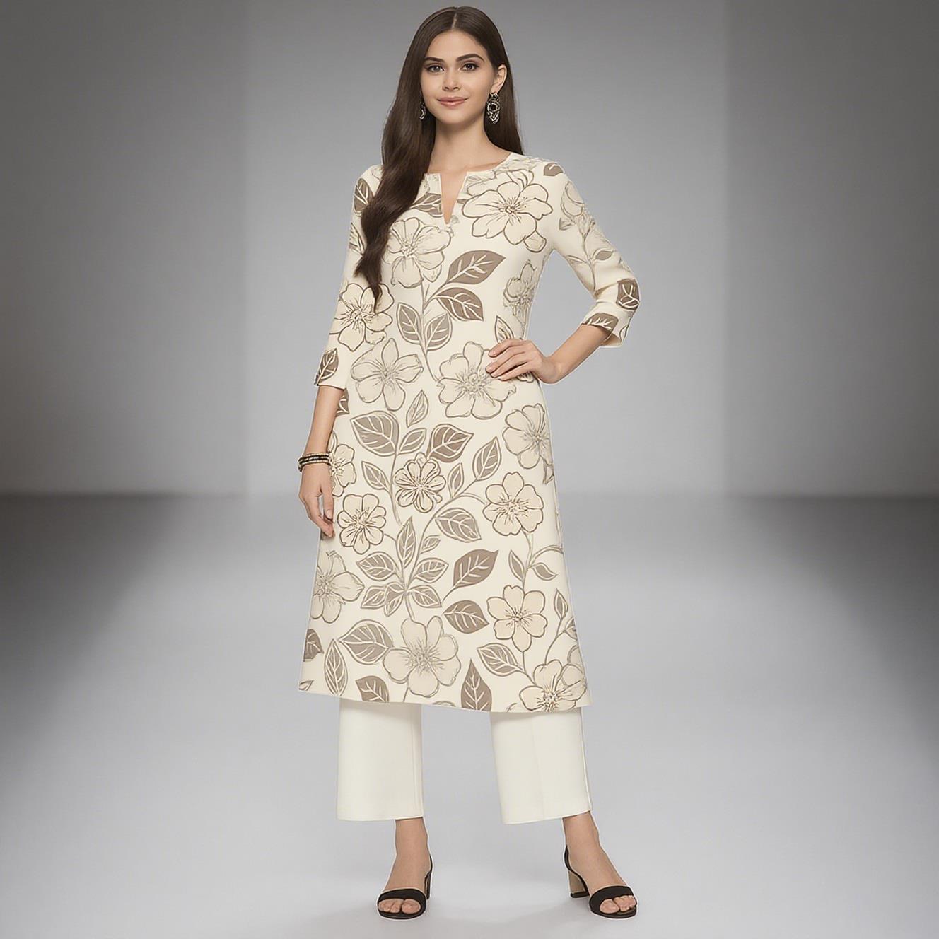 Ethnic Fashion Kurtis - 무슬림 여성용 쿠르트 캐주얼 패션 드레스