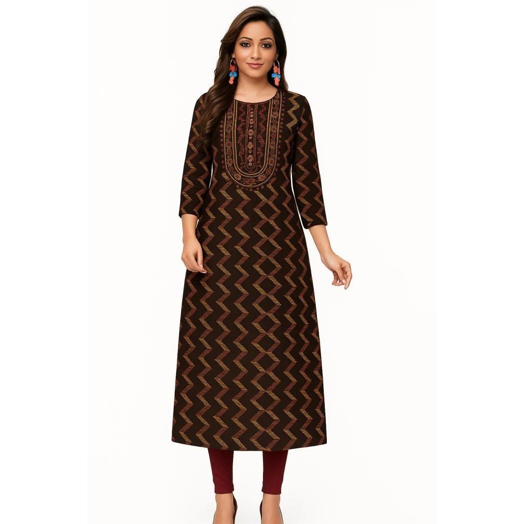 Ethnic Fashion Kurtis - 무슬림 쿠르트 여성 패션 편안한 드레스