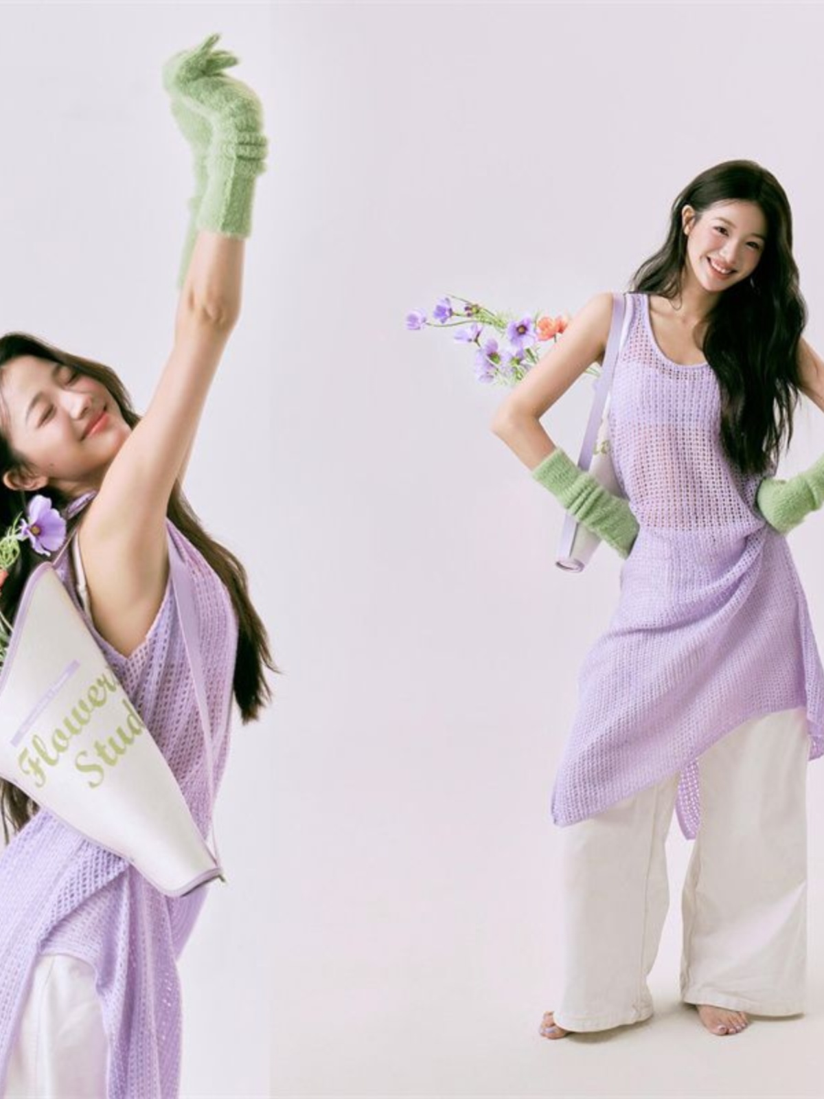 Ethnic Fashion Studio - 로맨틱한 봄 꽃무늬 프린트 사진 스튜디오
