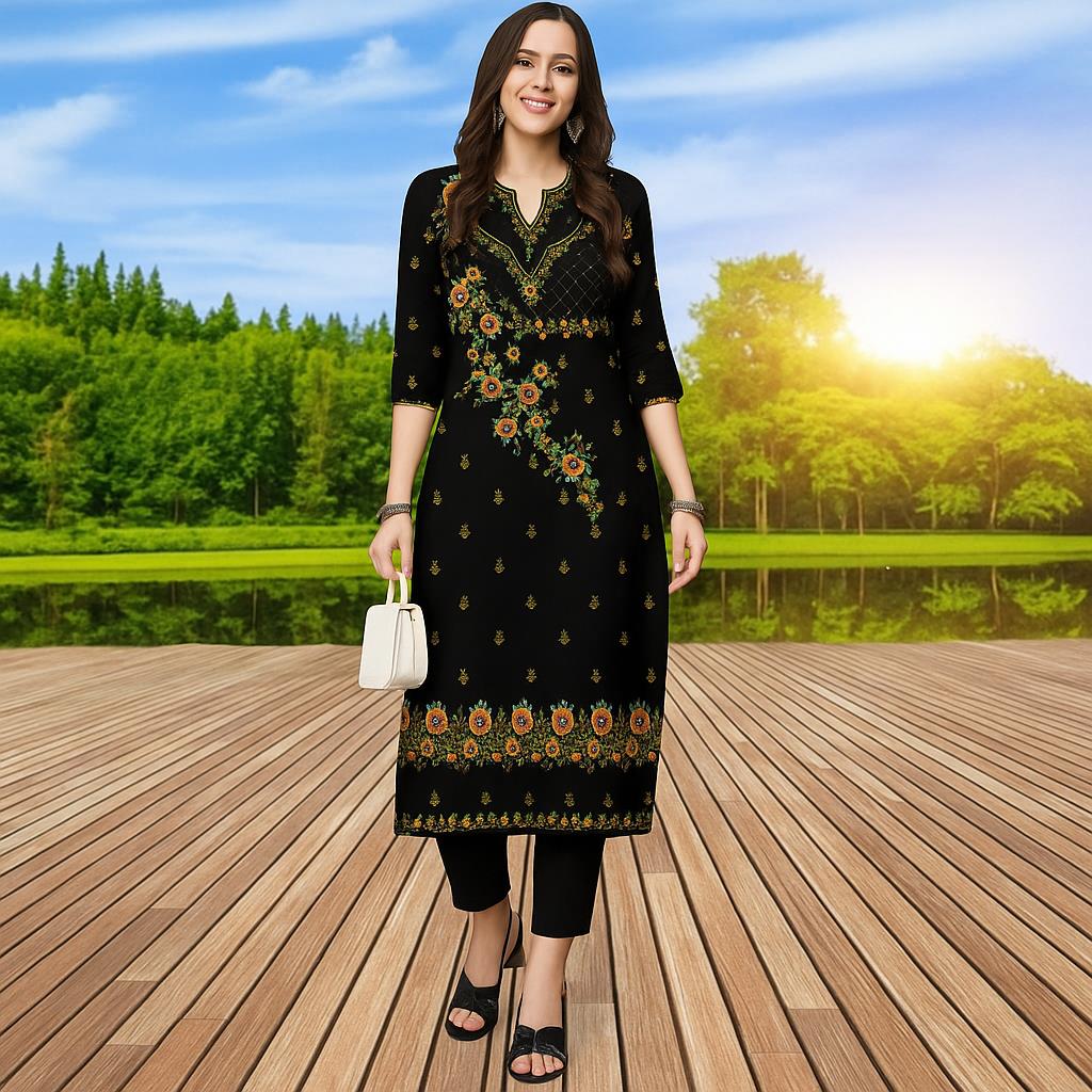Ethnic Fashion Kurtis - 무슬림 쿠르타 여성 패셔너블하고 편안한 쿠르트