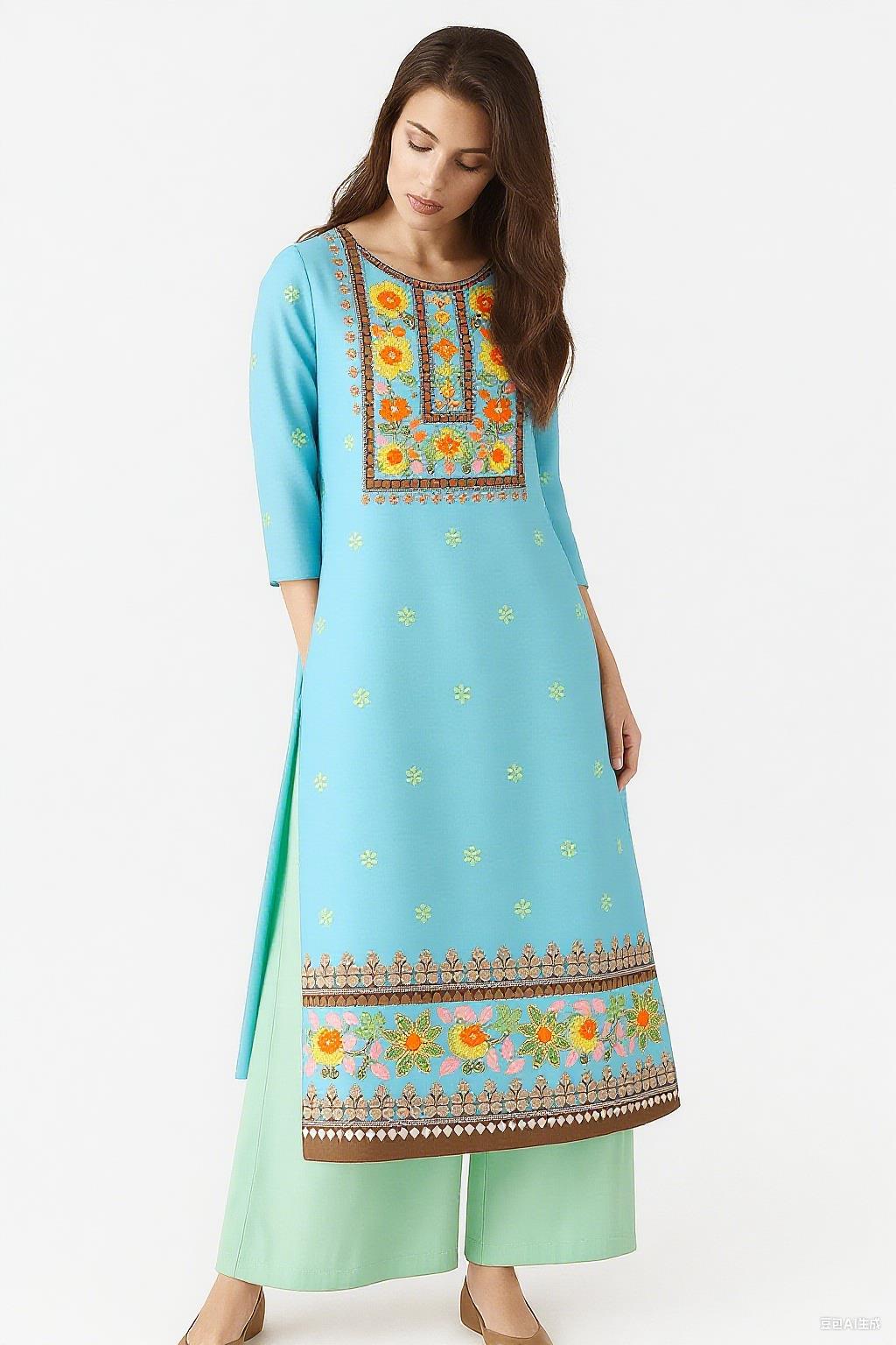 Ethnic Fashion Kurtis - 무슬림 쿠르트 여성 패션 민족 의상