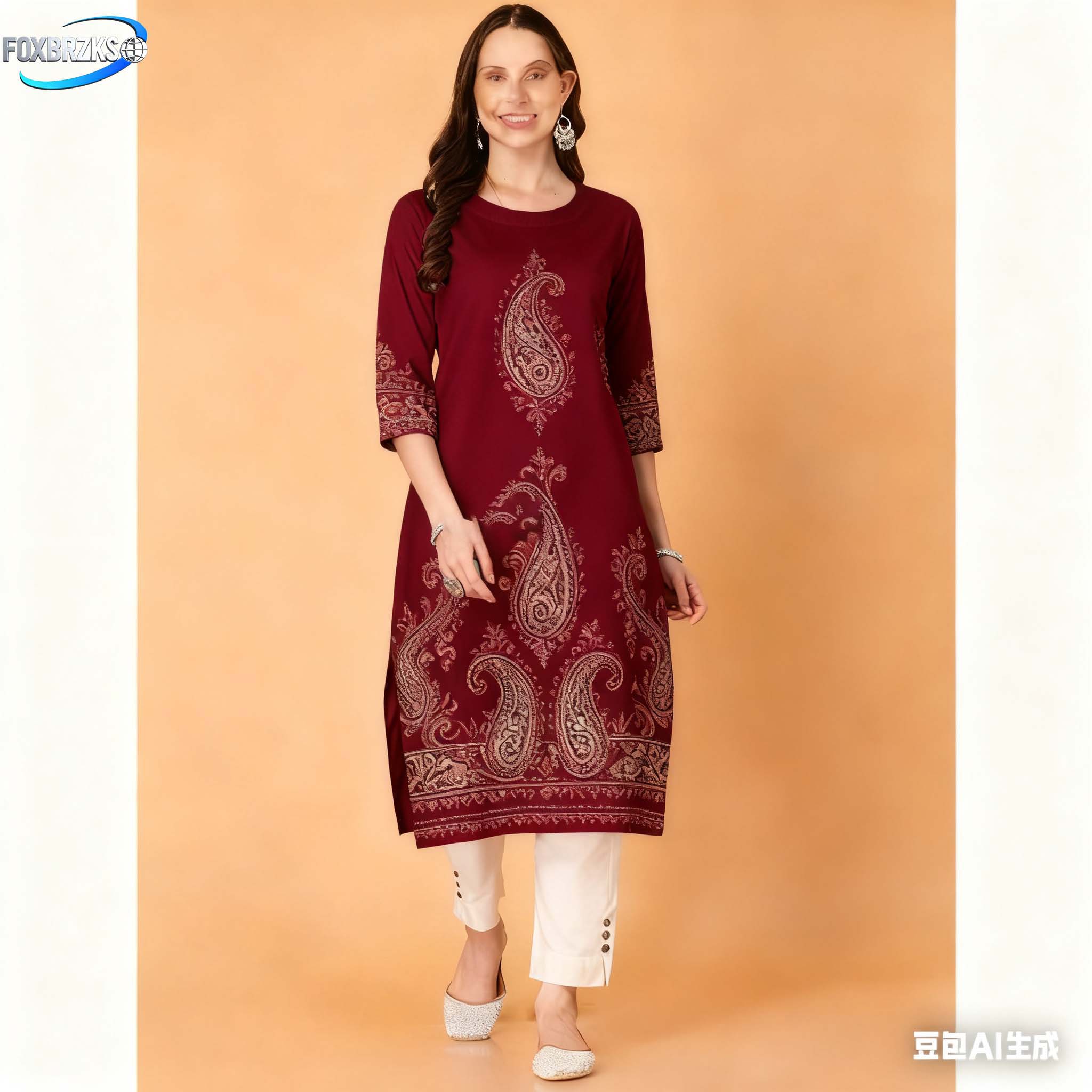 Ethnic Fashion Kurtis - 국가 스타일 쿠르트 여성 패션 편안한