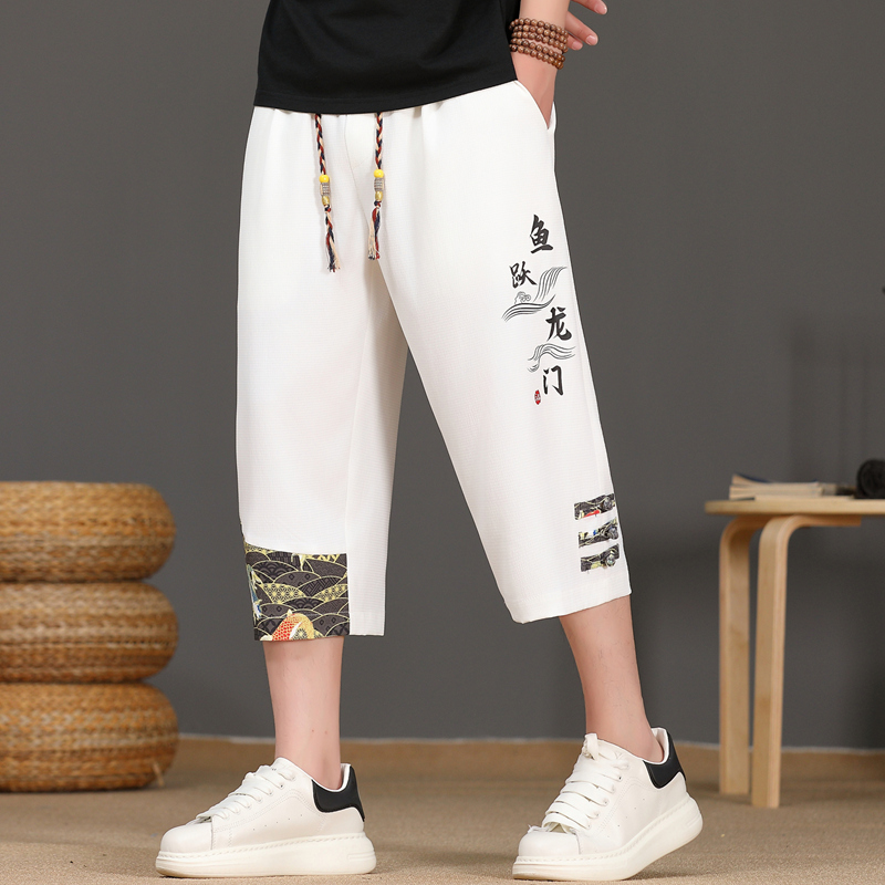 Urban Ethnic Fashion - 남성 여름 아이스 실크 얇은 캐주얼