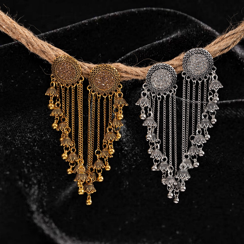 Ethnic Luxe Fashion - 보헤미안 스타일 귀걸이 고급스럽고 세련된 여성용