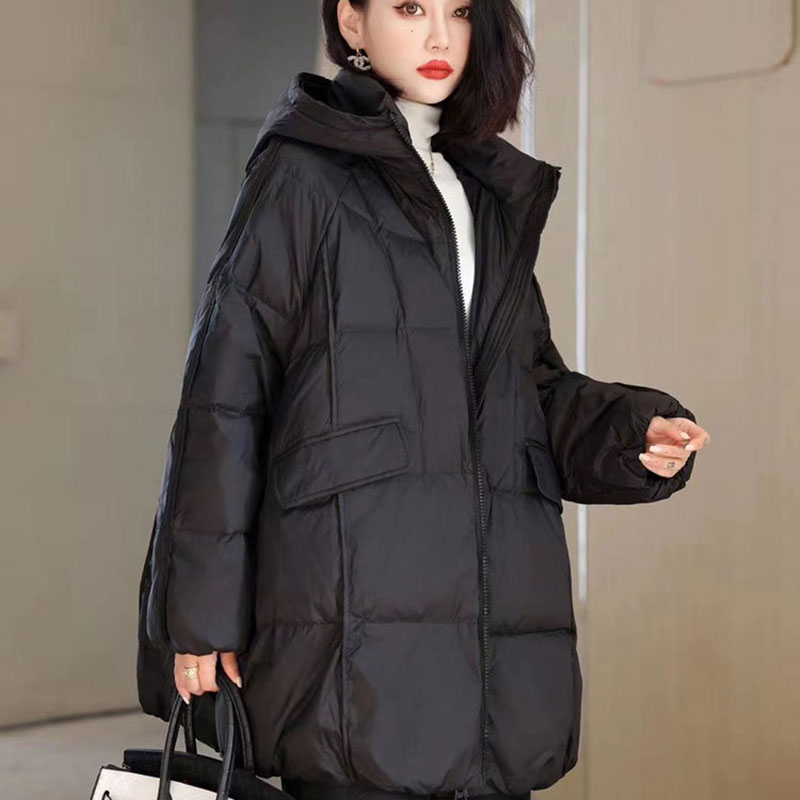 여성용 따뜻한 화이트 덕 다운 후드 다운 재킷, 부티크 - Ethnic Fashion Boutique 리뷰 및 가격
