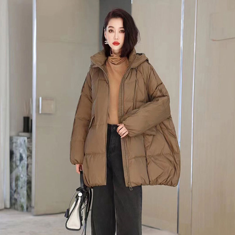 여성용 따뜻한 화이트 덕 다운 후드 다운 재킷, 부티크 - Ethnic Fashion Boutique 리뷰 및 가격
