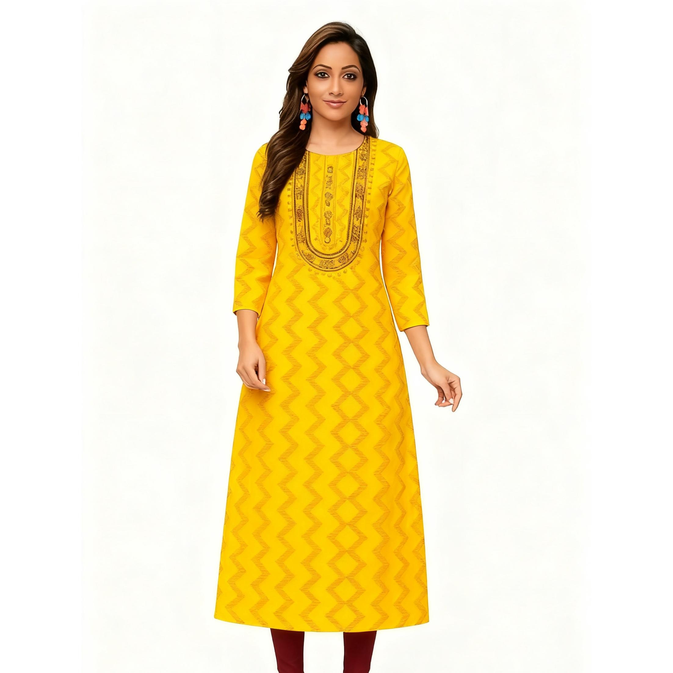 무슬림 쿠르트 여성 패션 편안한 드레스 무슬림 쿠르타  - Ethnic Fashion Kurtis 리뷰 및 가격