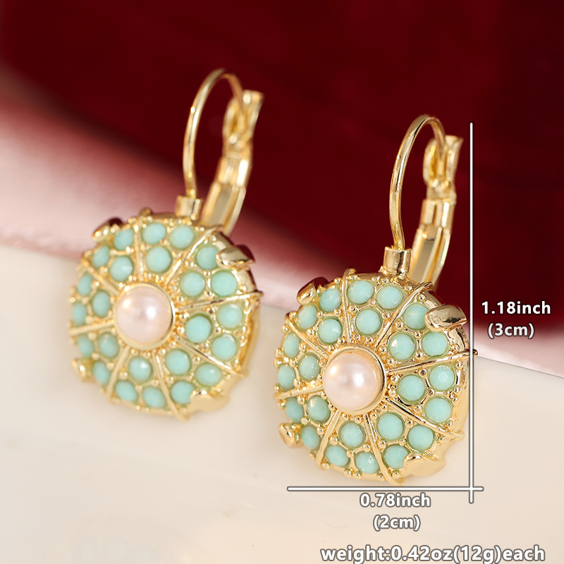 빈티지 인조 진주 터키석 드롭 여성용 귀걸이 에스닉 골 - Ethnic Fashion Wear For Women 리뷰 및 가격