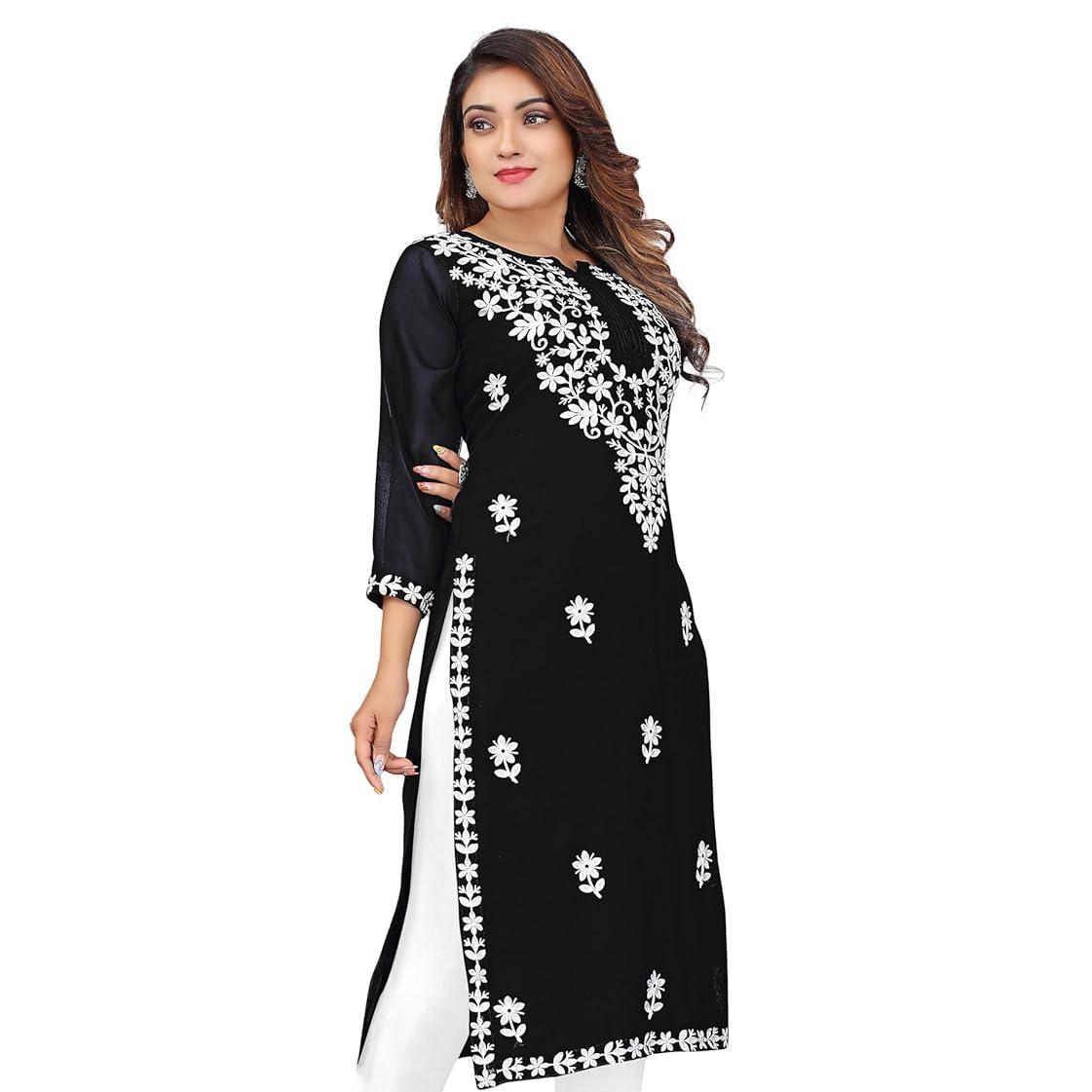 여성용 쿠르트 캐주얼 패션 드레스 긴 소매 스트레이트  - Ethnic Fashion Kurtis 리뷰 및 가격