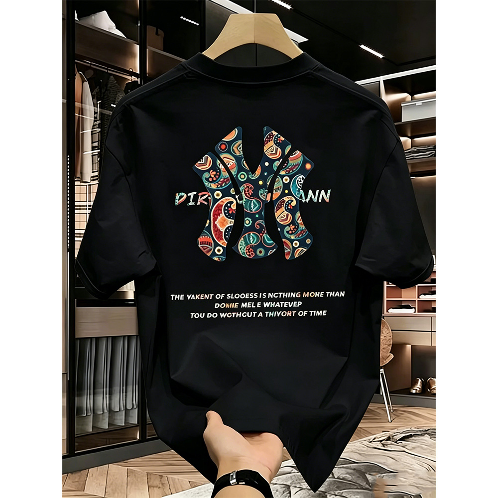 남녀공용 뉴욕 레터 페이즐리 프린트 사이클링 티셔츠 통 - Urban Ethnic Fashion 리뷰 및 가격