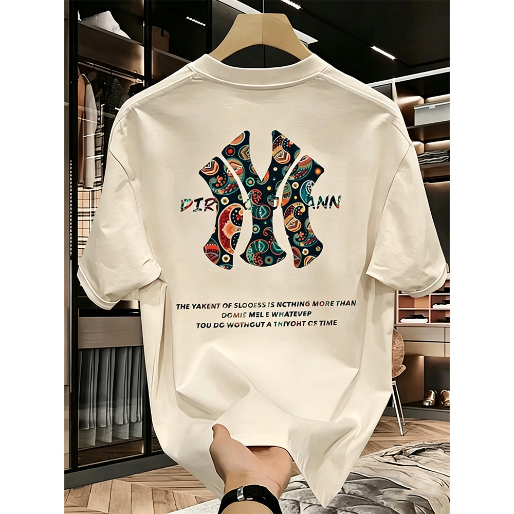 남녀공용 뉴욕 레터 페이즐리 프린트 사이클링 티셔츠 통 - Urban Ethnic Fashion 리뷰 및 가격