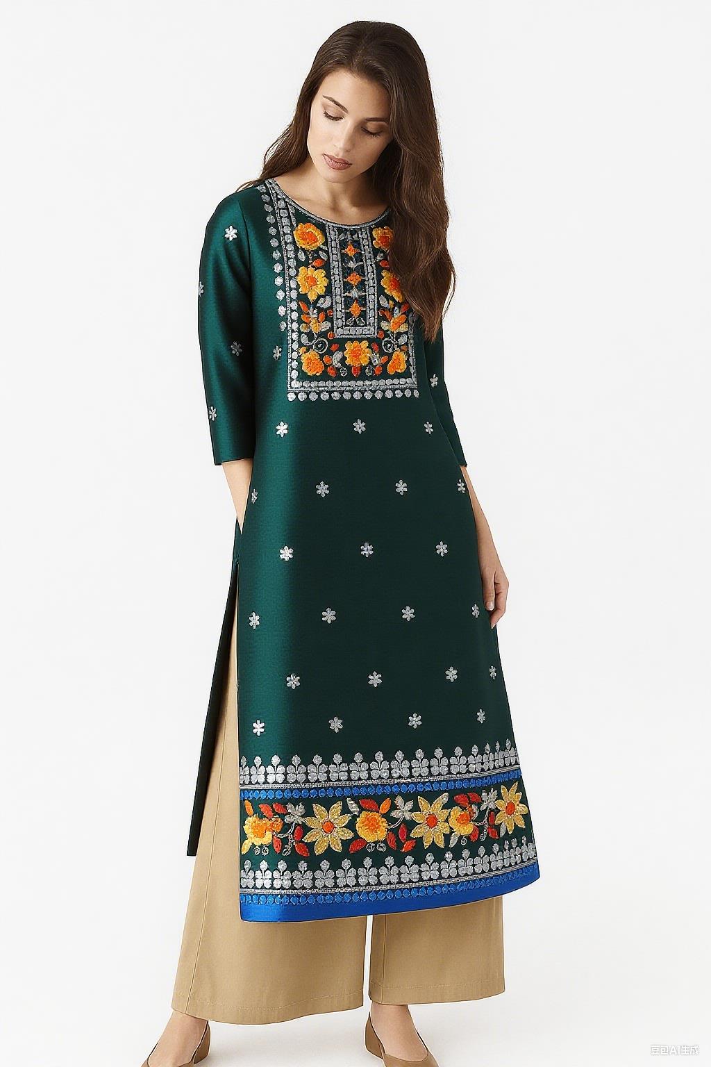 무슬림 쿠르트 여성 패션 민족 의상 모로코 여성 카프탄 - Ethnic Fashion Kurtis 리뷰 및 가격