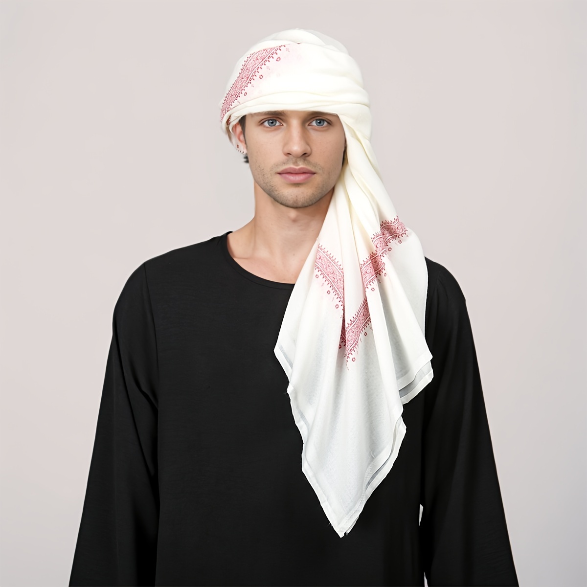 2025 유행 민족 기도 스카프-남성 패션 폴리에스터  - Ethnic Fashion Men 리뷰 및 가격