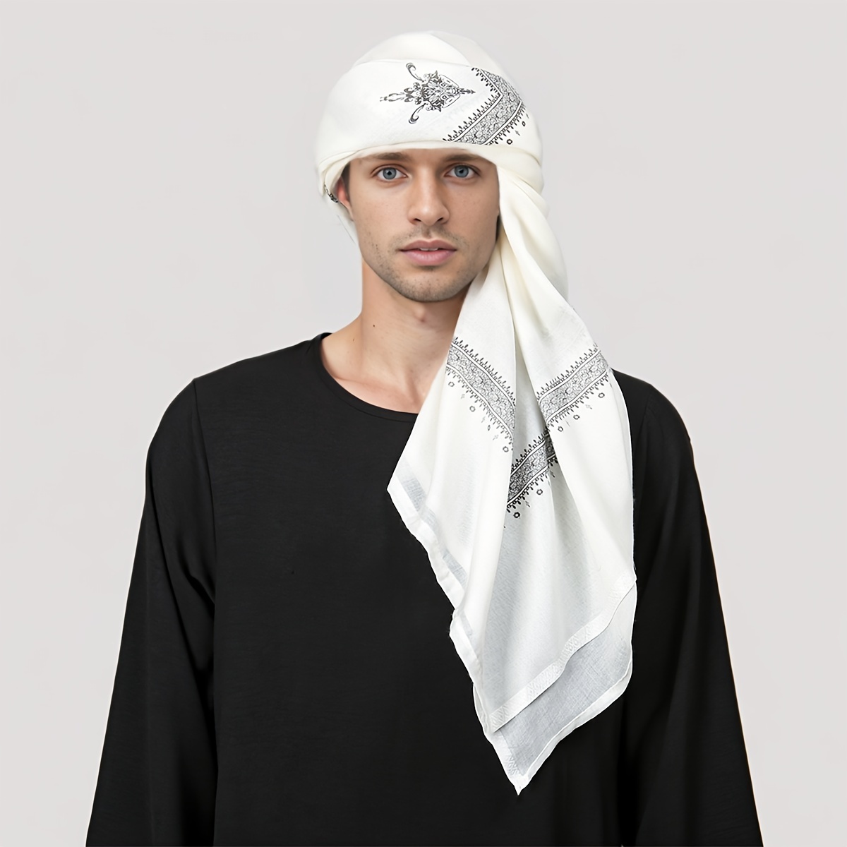 2025 유행 민족 기도 스카프-남성 패션 폴리에스터  - Ethnic Fashion Men 리뷰 및 가격