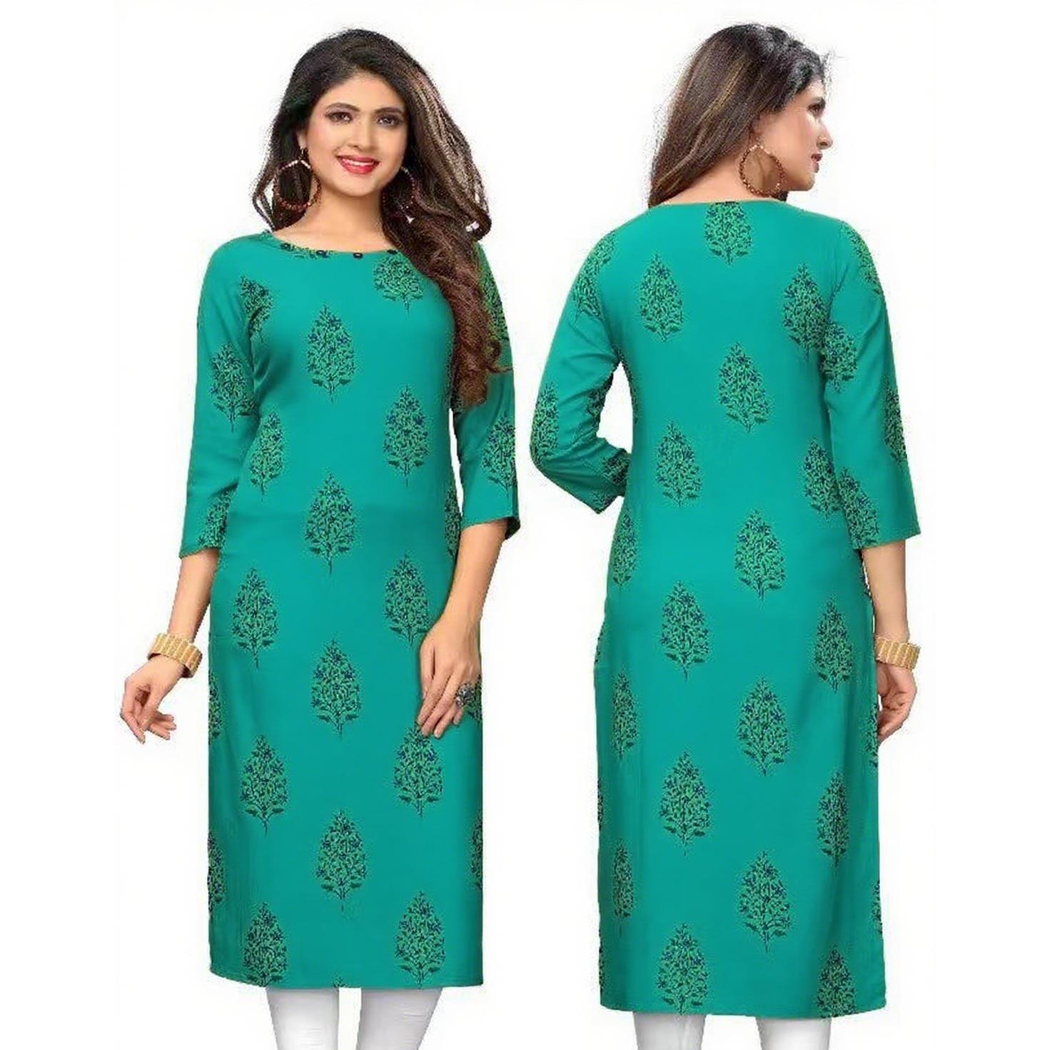 무슬림 쿠르트 여성 패션 편안한 민족 의상 모로코 여성 - Ethnic Fashion Kurtis 리뷰 및 가격