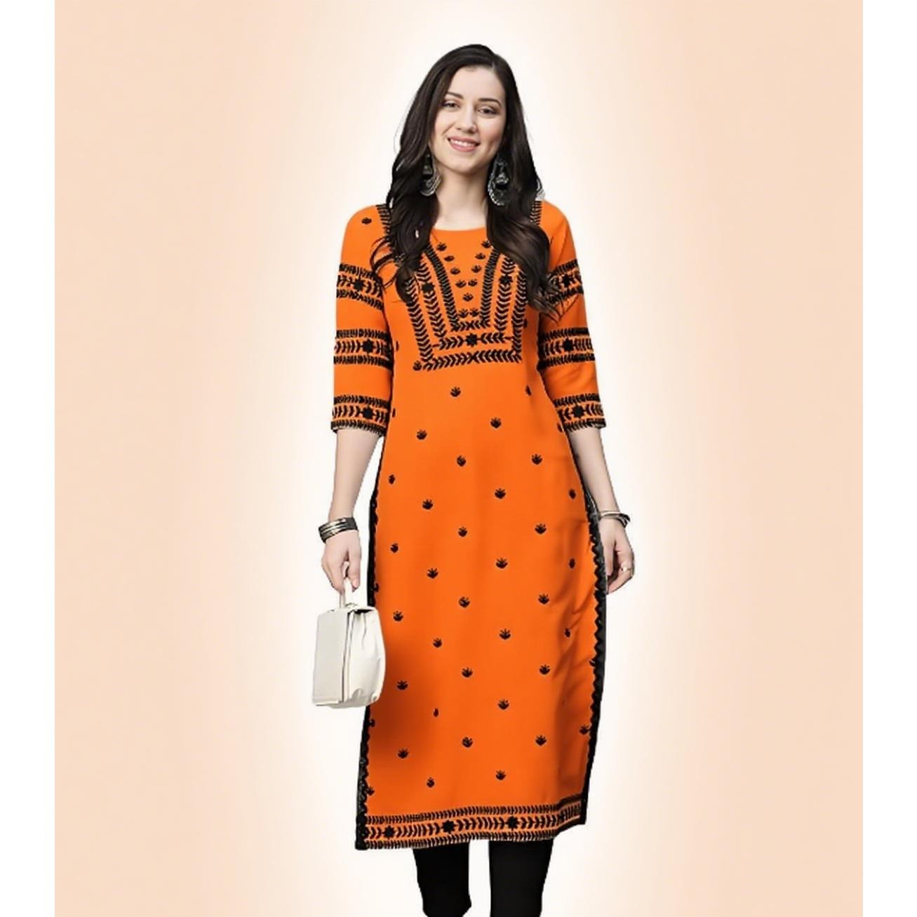 무슬림 쿠르트 플라워 여성 패션 편안한 민족 스타일 스 - Ethnic Fashion Kurtis 리뷰 및 가격