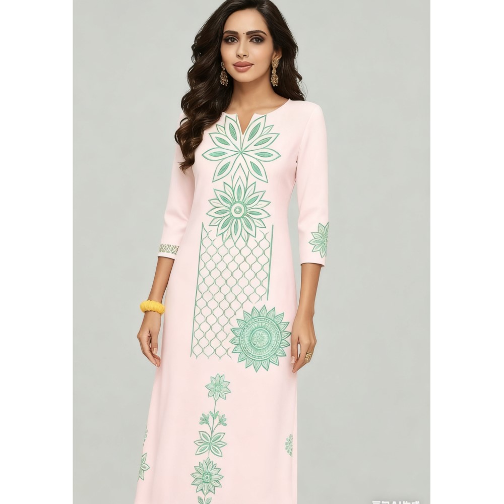 국가 스타일 여성 쿠르트 캐주얼 패션 드레스 긴 소매  - Ethnic Fashion Kurtis 리뷰 및 가격