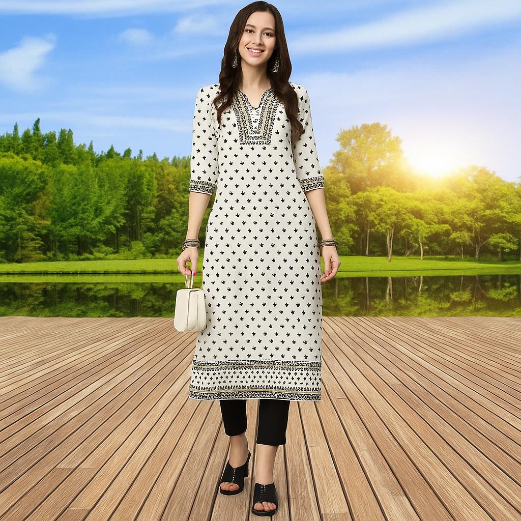 무슬림 쿠르트 여성 캐주얼 패션 드레스 공작새 스트레이 - Ethnic Fashion Kurtis 리뷰 및 가격